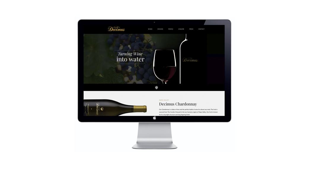Decimus Wine Website